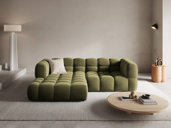 Divano angolare Sky 3 posti in velluto