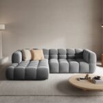 Divano angolare Sky 4 posti in velluto