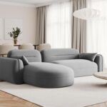 Divano angolare Sydney 4 posti in velluto