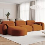 Divano angolare Sydney L 4 posti in velluto