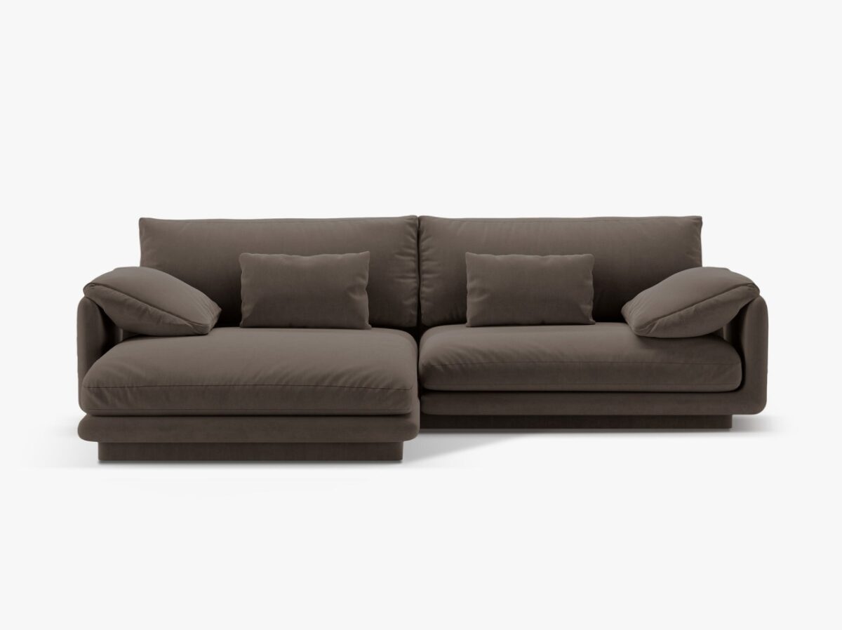 Divano angolare Torino in velluto - L250 cm - immagine 3