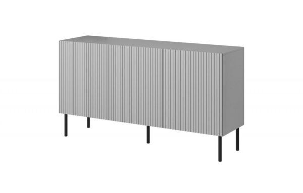 Credenza Asensio KM-1 in grigio chiaro/nero - L150 cm