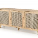 Credenza Borneo KM-1, in rovere artiginale/nero - L160 cm