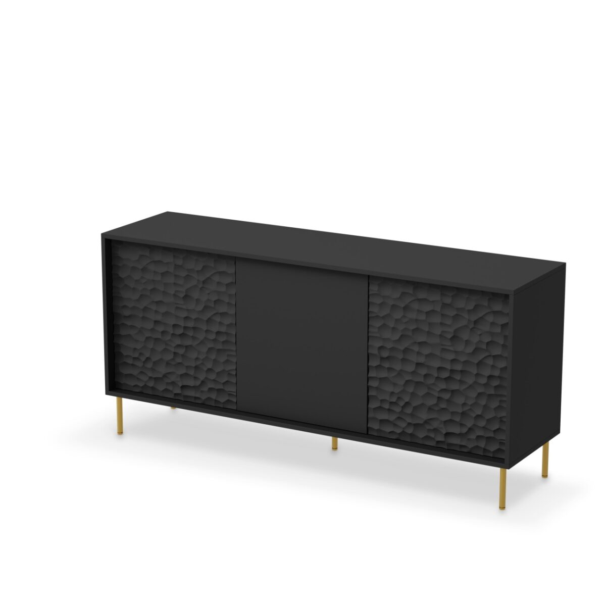 Credenza Bullet KM-1 in nero/oro - L155 cm - immagine 9