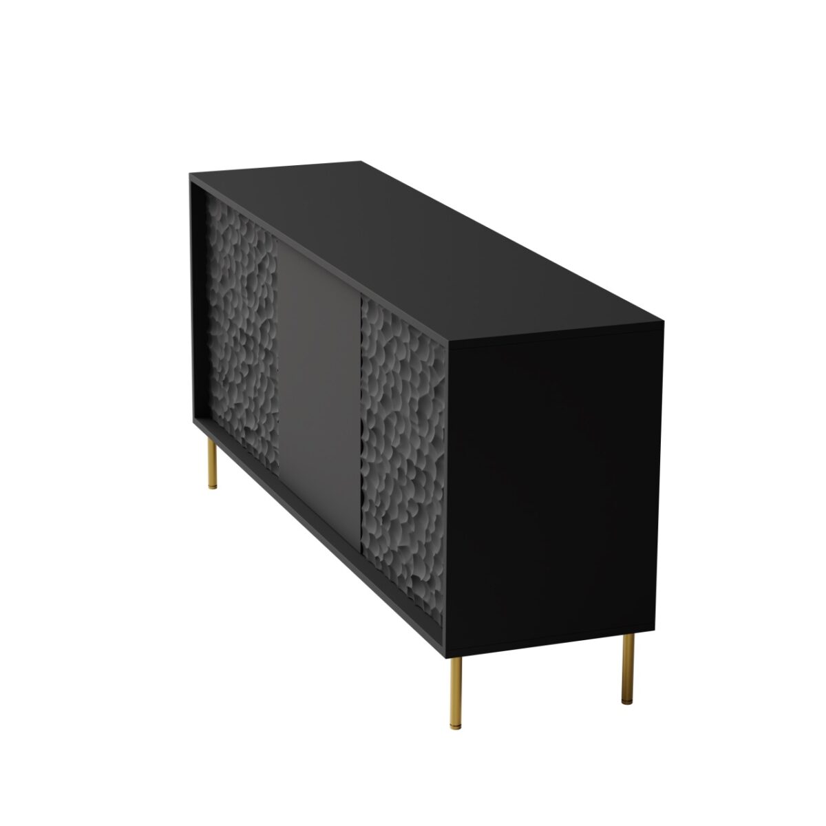 Credenza Bullet KM-1 in nero/oro - L155 cm - immagine 12