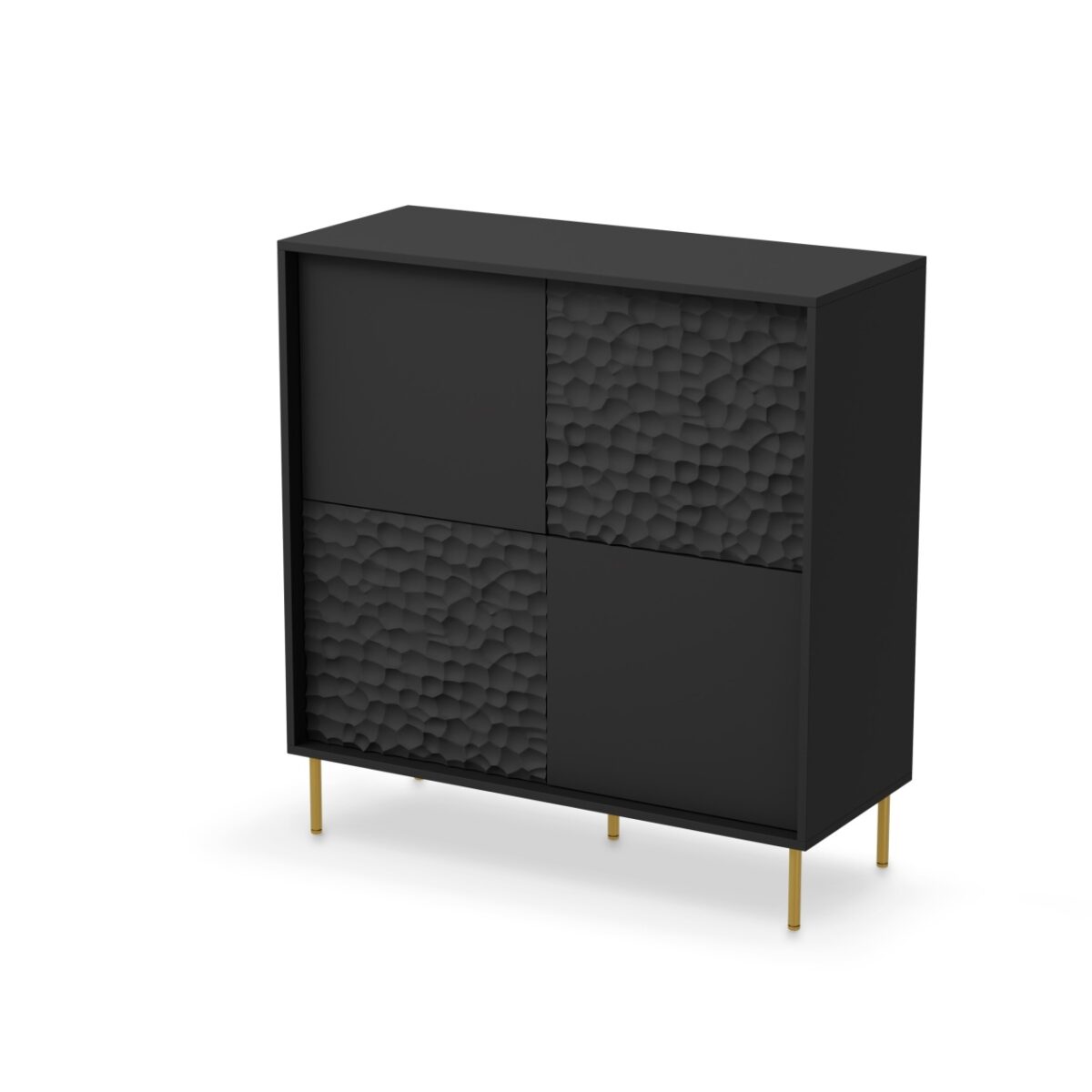 Credenza Bullet KM-2 in nero/oro - L100 cm - immagine 9