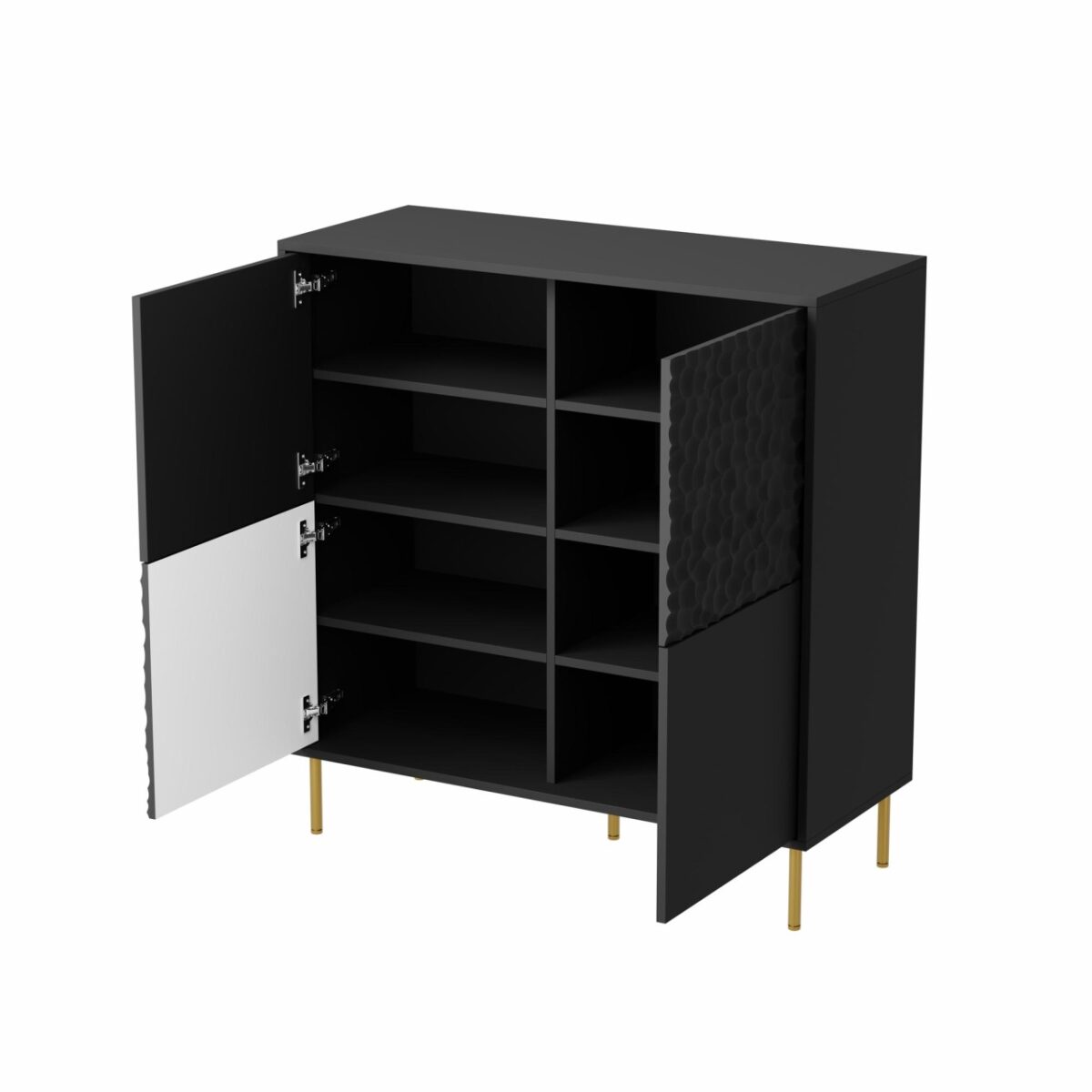 Credenza Bullet KM-2 in nero/oro - L100 cm - immagine 11