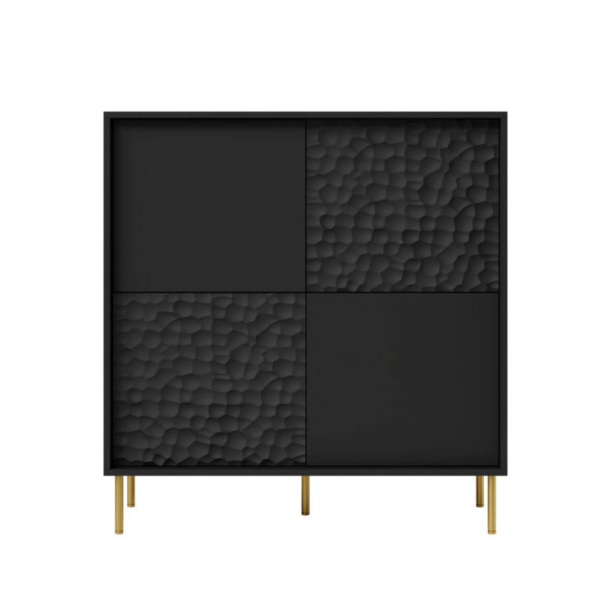 Credenza Bullet KM-2 in nero/oro - L100 cm - immagine 8