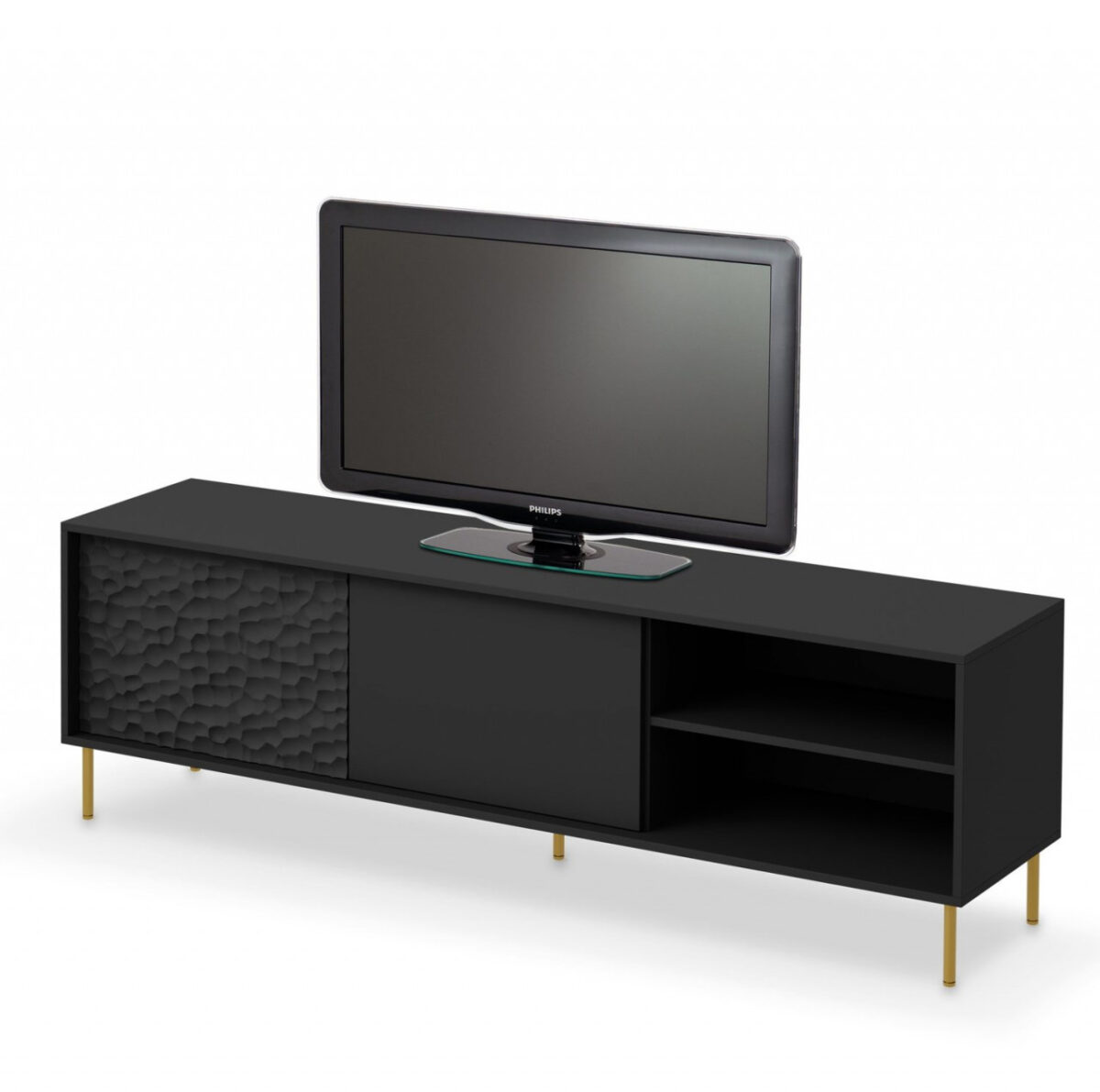 Credenza Bullet RTV-1 L180 cm in nero/oro - immagine 2