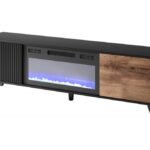Mobile con camino Random RTV-K in rovere wotan/nero