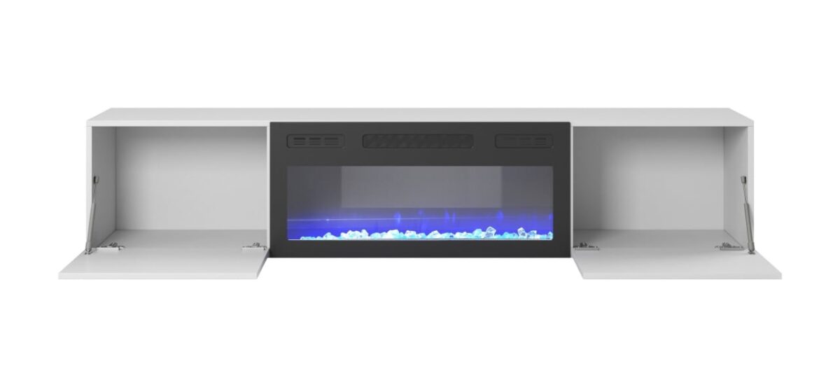 Mobile con camino Livo RTV 180 in bianco - immagine 11