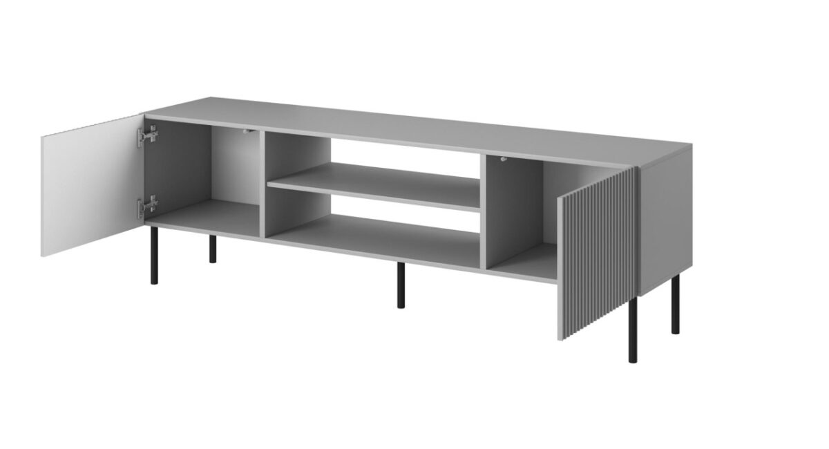 Mobile TV Asensio RTV-1 in grigio chiaro/nero - L180 cm - immagine 5