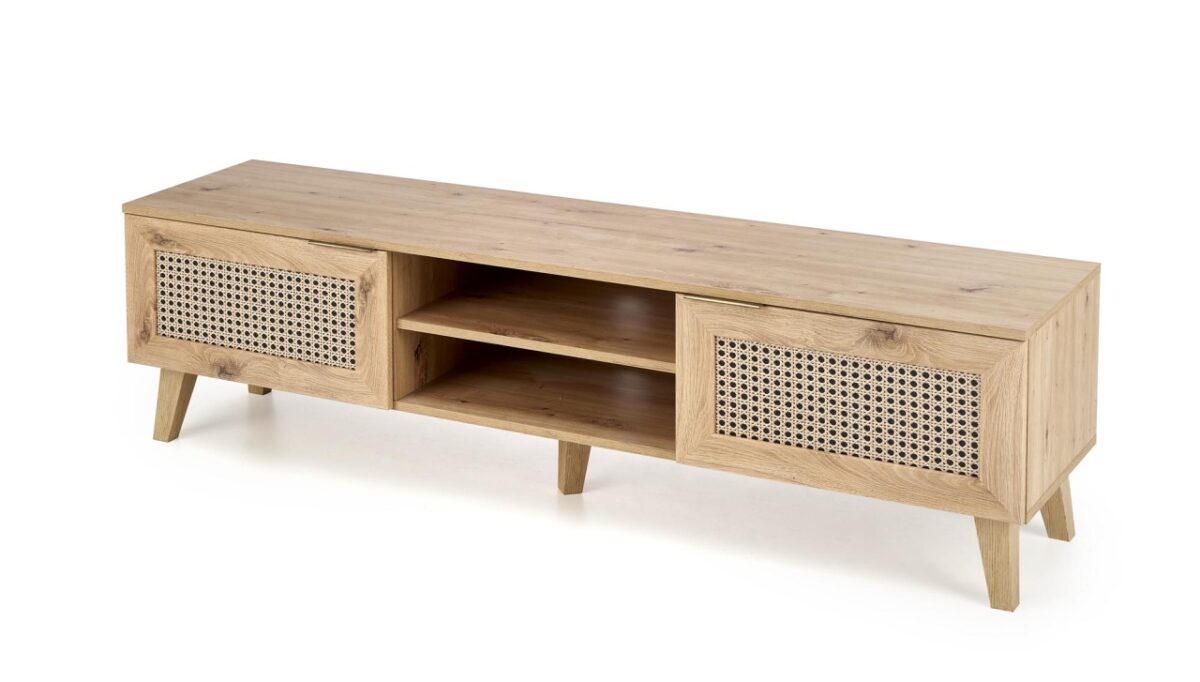 Credenza Borneo RTV-1 in rovere artigianale/nero L150 cm - immagine 3