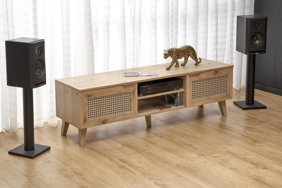 Credenza Borneo RTV-1 in rovere artigianale/nero L150 cm - immagine 6
