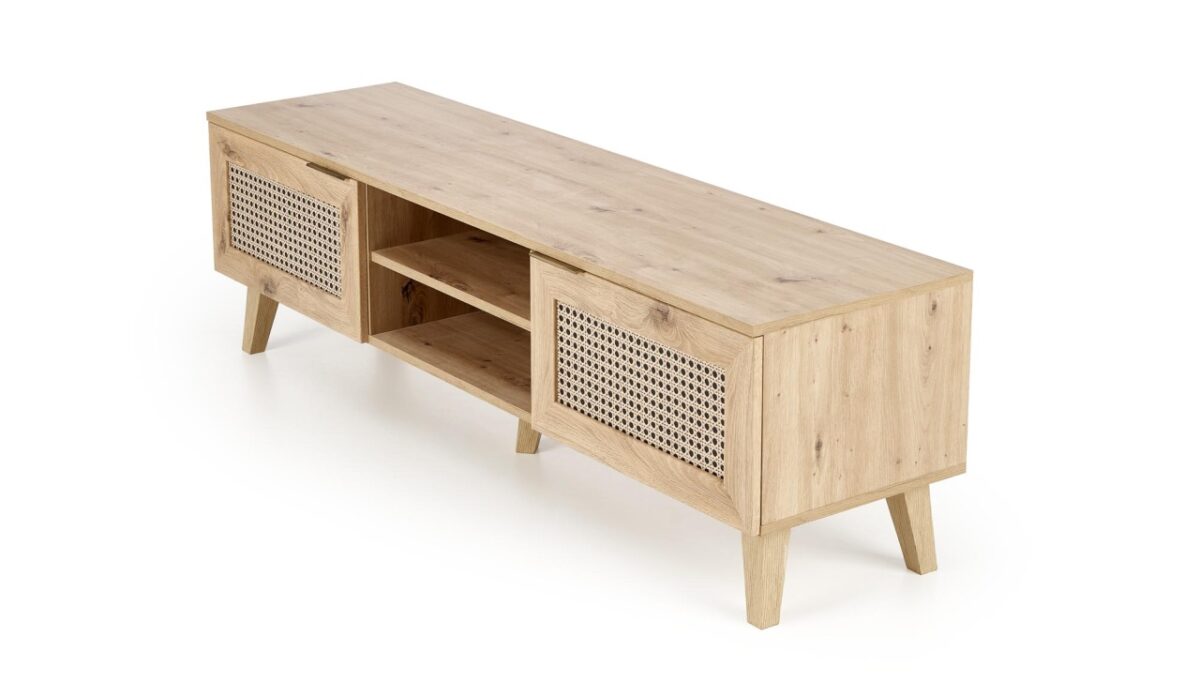 Credenza Borneo RTV-1 in rovere artigianale/nero L150 cm - immagine 8