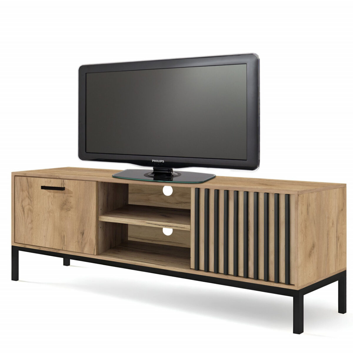 Mobile TV Lamino RTV-1 in rovere craft/nero - immagine 2