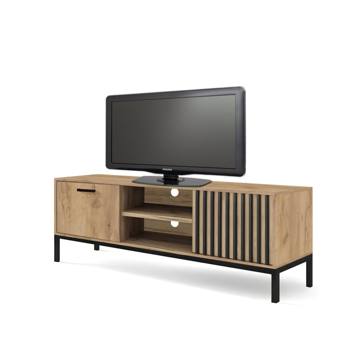 Mobile TV Lamino RTV-1 in rovere craft/nero - immagine 3