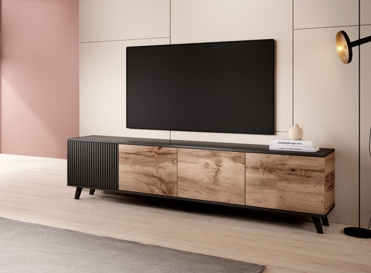 Mobile TV Random RTV-3 in rovere wotan/nero - immagine 5