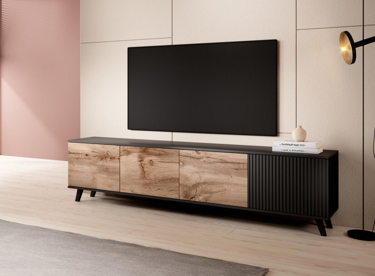 Mobile TV Random RTV-3 in rovere wotan/nero - immagine 7