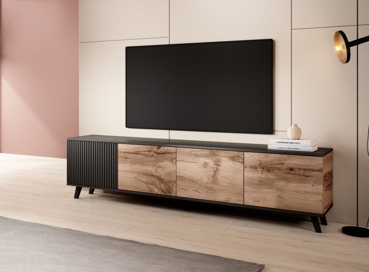 Mobile TV Random RTV-3 in rovere wotan/nero - immagine 16