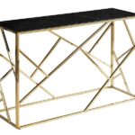 Consolle Escada C II effetto marmo nero/oro