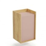 Comò modulare Mobius 1D in legno naturale/rosa - H83 cm