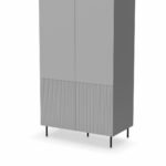 Credenza Asensio S-1 in grigio chiaro/nero - L80 cm