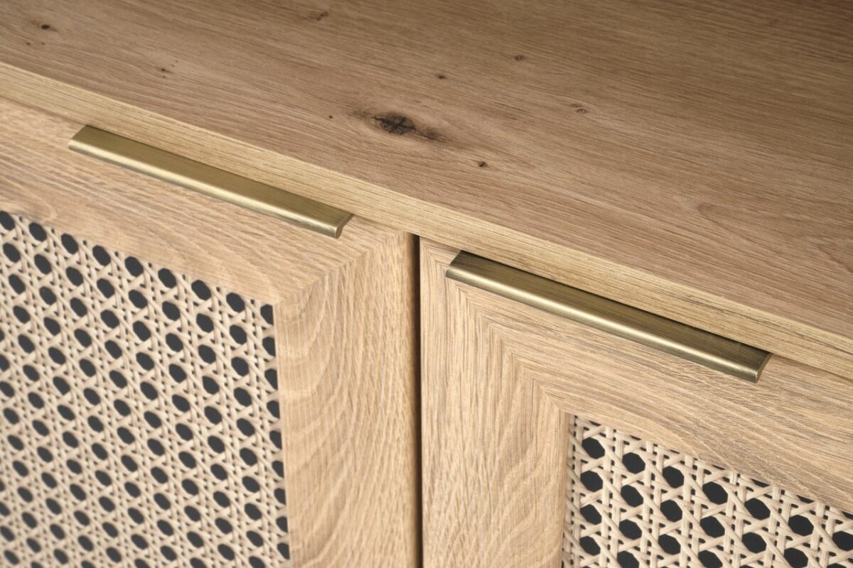 Credenza Borneo REG-1 in rovere castagno/nero - L80 cm - immagine 8