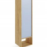 Armadio modulare Mobius 1D in legno naturale/blu - H179 cm