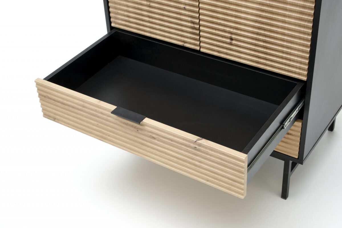Armadio Murano S-1 in rovere artigianale/nero - immagine 7