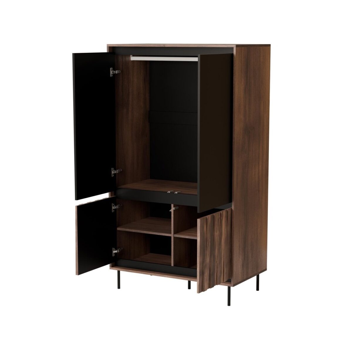 Armadio Swing S-1 in noce/nero - immagine 2