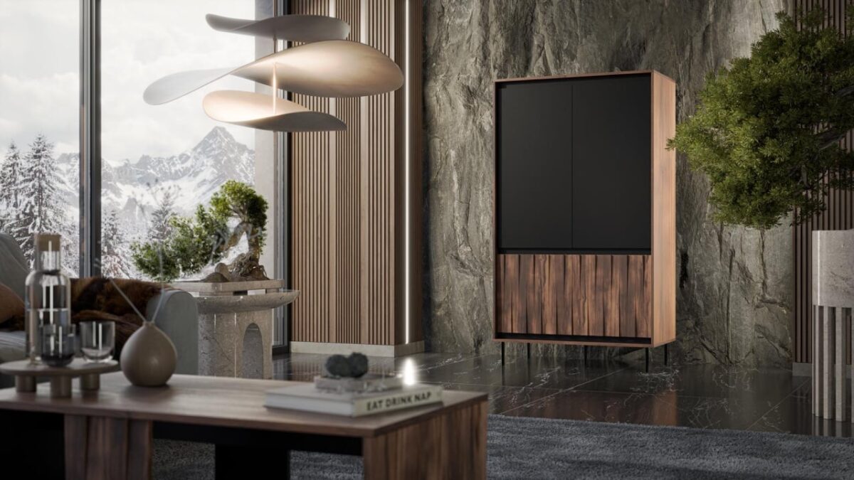 Armadio Swing S-1 in noce/nero - immagine 5
