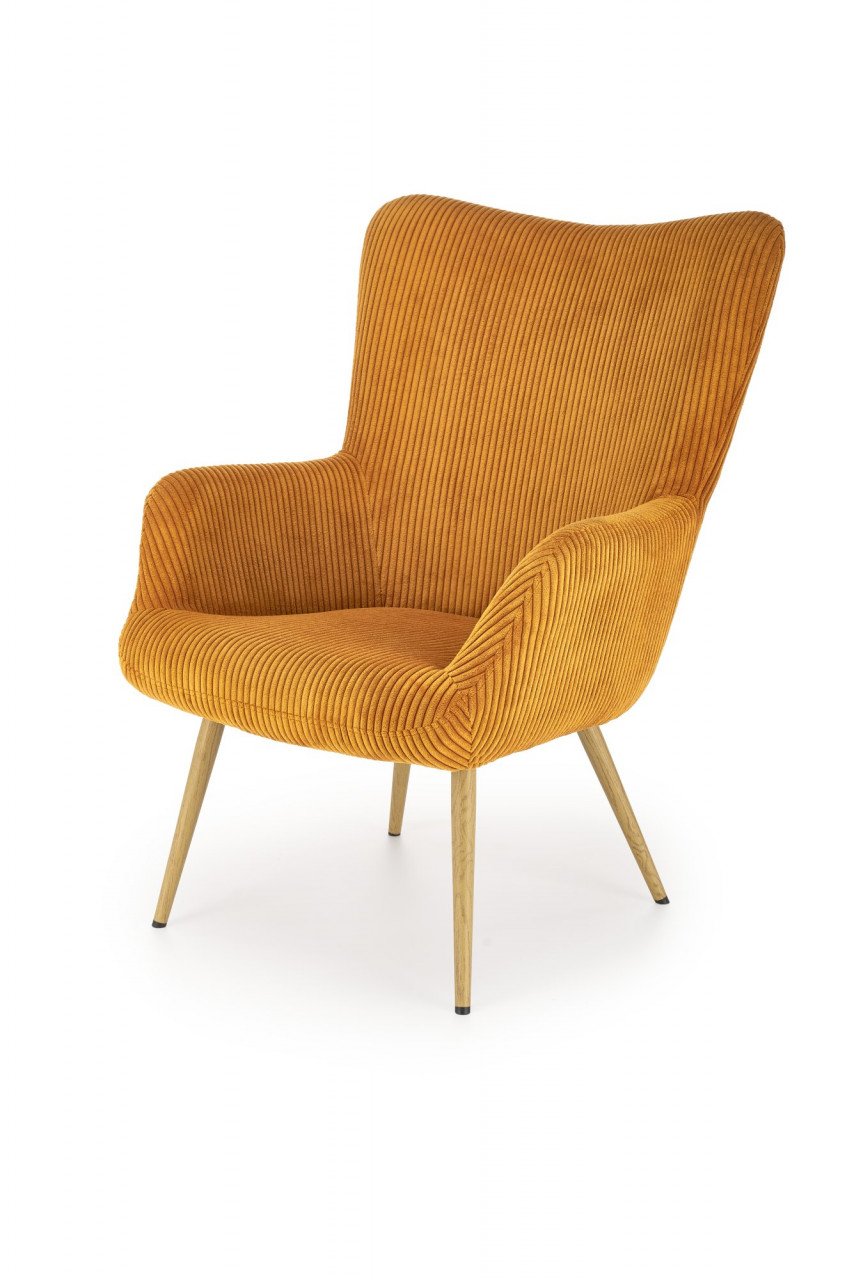 fotoliu-amaro-velvet-mustariu-h97-cm99404 Poltrona Amaro in velluto senape H97 cm - immagine 1