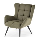 Poltrona Byron tessuto oliva - H92 cm