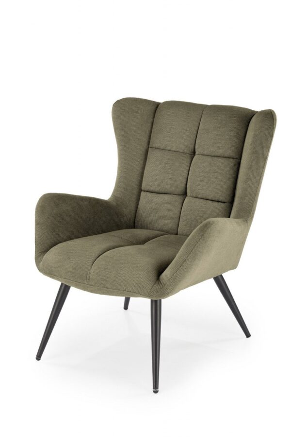 Poltrona Byron tessuto oliva - H92 cm