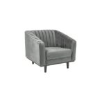 Poltrona Asprey in velluto 1 grigio - H78 cm