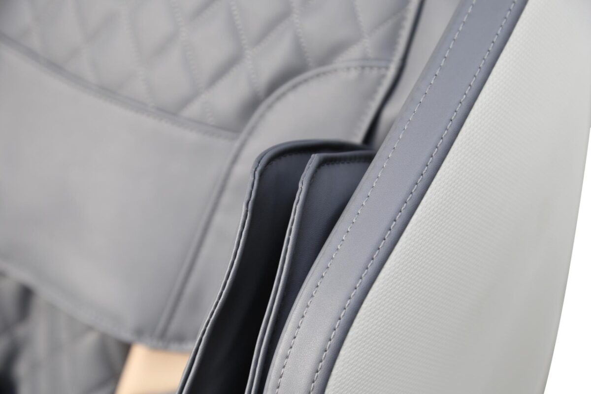 Poltrona massaggiante e riscaldante Solaria in crema/grigio - H105 cm - immagine 7