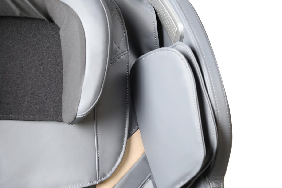 Poltrona massaggiante e riscaldante Solaria in crema/grigio - H105 cm - immagine 14