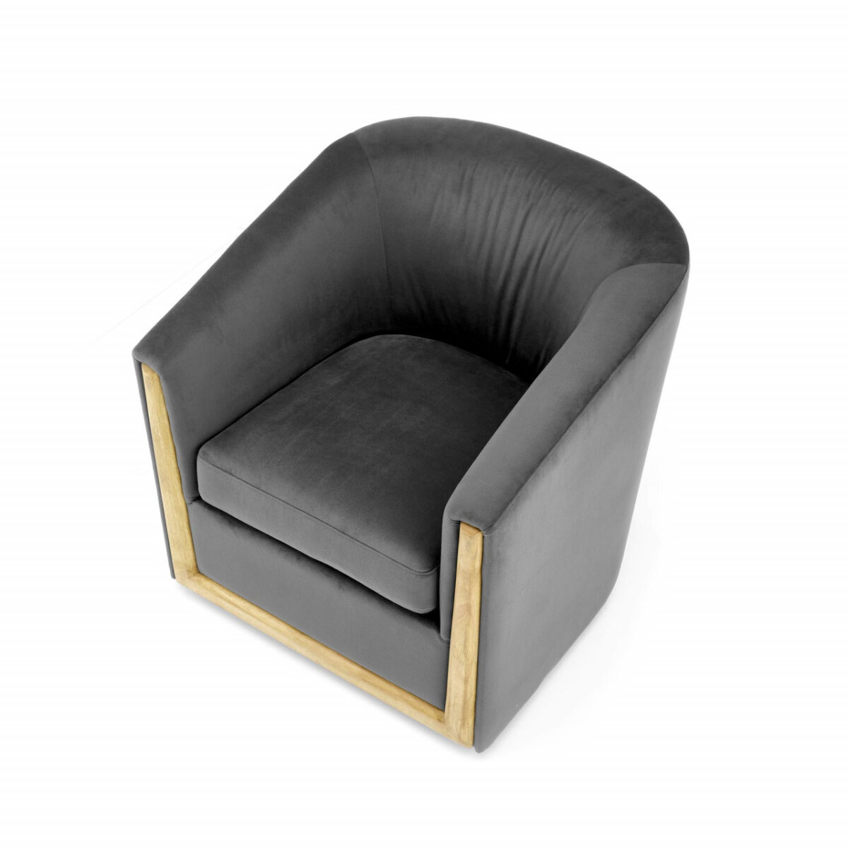Poltrona Enrico in velluto grigio - H71 cm - immagine 2