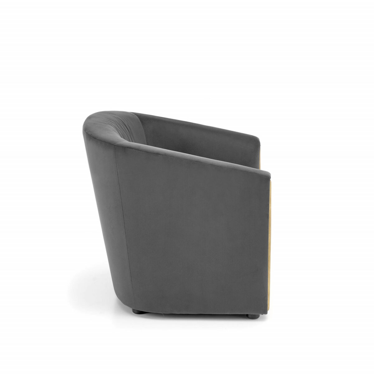 Poltrona Enrico in velluto grigio - H71 cm - immagine 4
