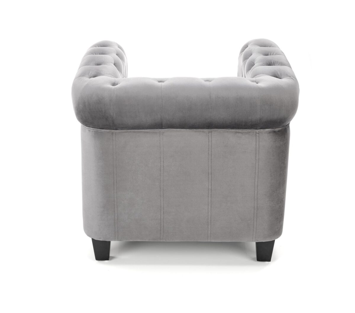 Poltrona Eriksen in velluto grigio - immagine 12