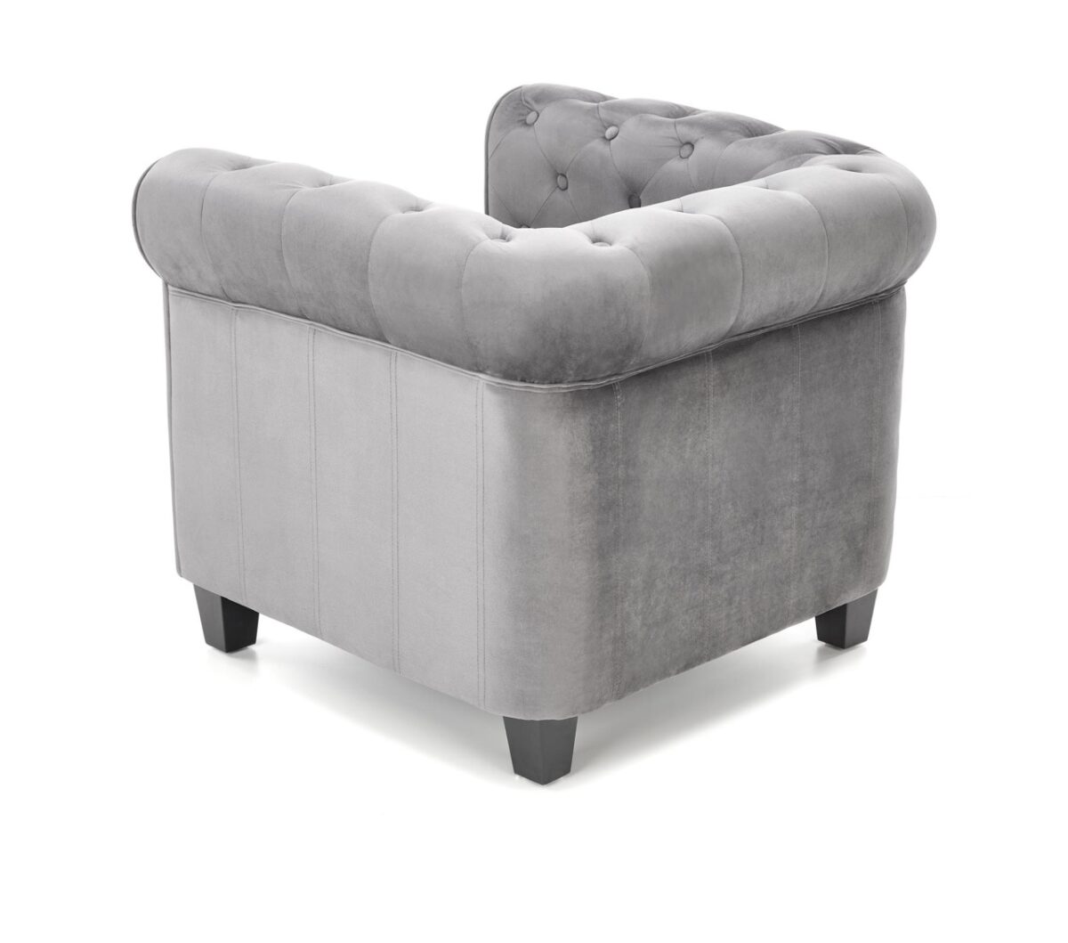 Poltrona Eriksen in velluto grigio - immagine 15
