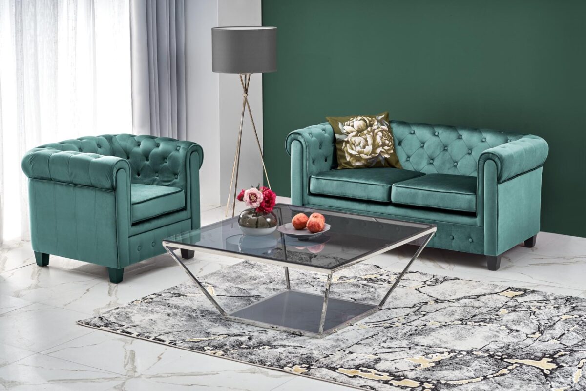 Poltrona Eriksen in velluto verde - immagine 13