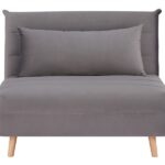 Poltrona allungabile Spike in velluto grigio - L90 x L105 x H80 cm