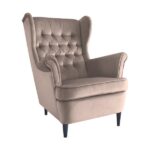 Poltrona Harry in velluto beige - Blu28