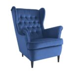 Poltrona Harry in velluto navy - Blu86