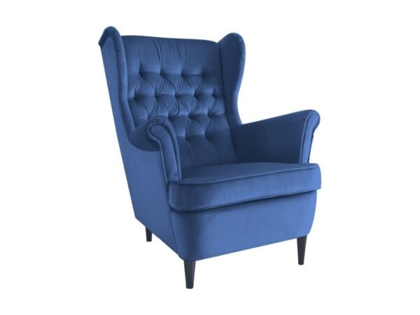Poltrona Harry in velluto navy - Blu86