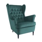 Poltrona Harry in velluto verde - Blu78