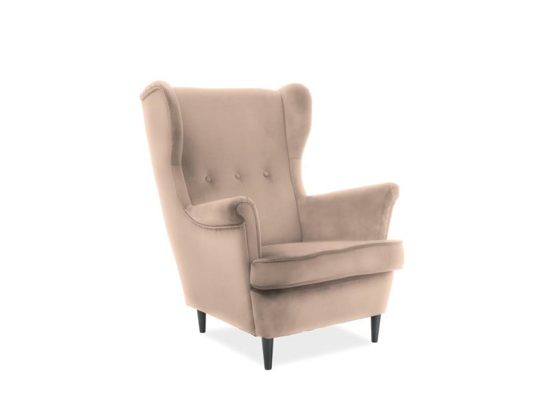 fotoliu-lord-velvet-bej-blu28-wenge16621 Poltrona Lord in velluto beige - Blu28/wenge - immagine 1