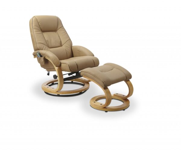 Poltrona Matador beige con funzione di massaggio e riscaldamento